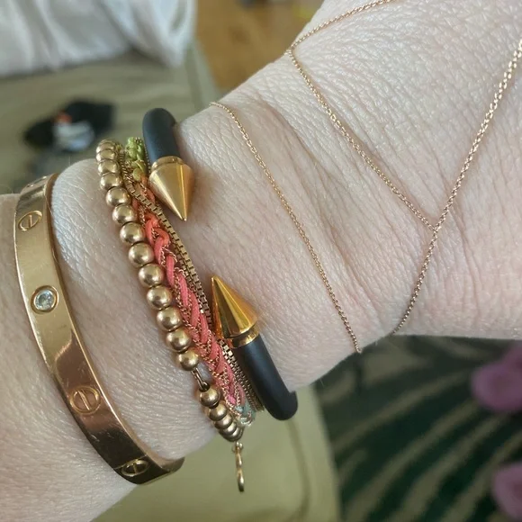 Vital Fede Titan Two Tone Black and Rose Gold Cuff  Bracelet - Picture 6 of 6